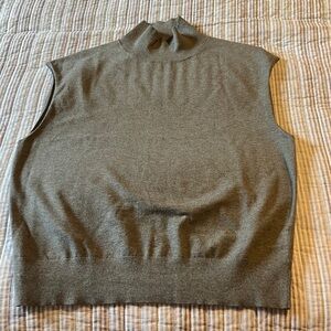 Aritzia Babaton Gray Mockneck Sleeveless Sweater